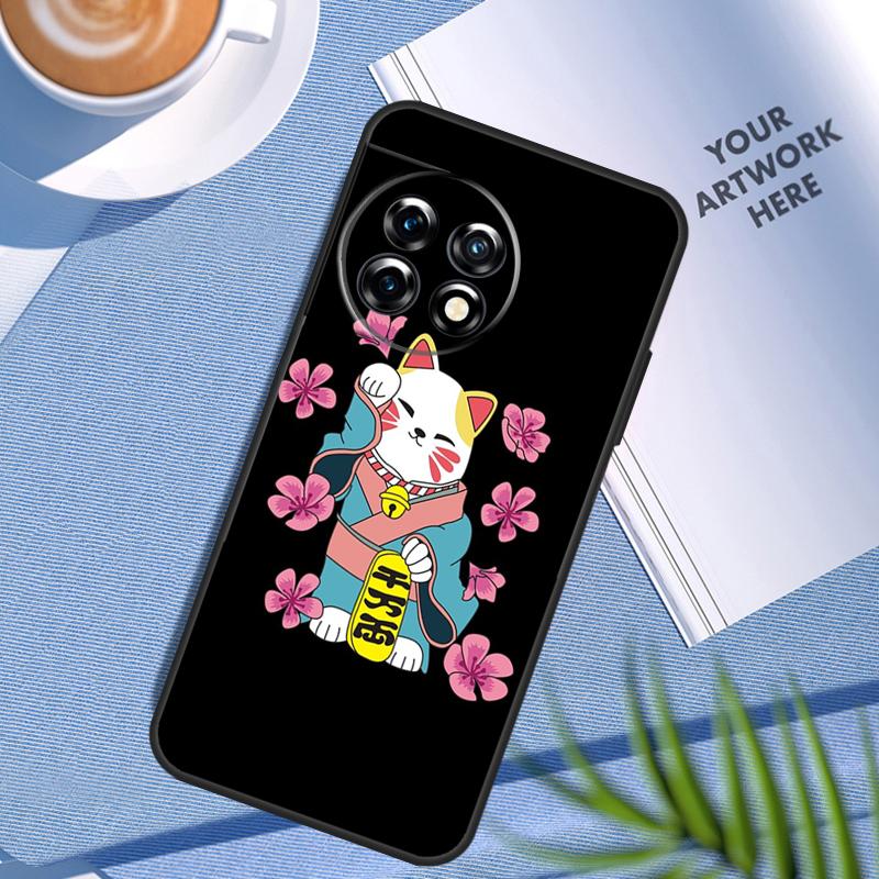 Счастливый Кот Манеки Неко Японский Чехол Для OnePlus Nord 5 CE 2 3 4 Lite N30 OnePlus 11 12 13 15 12R 13R 10T 13T 9 10 Pro Обложка