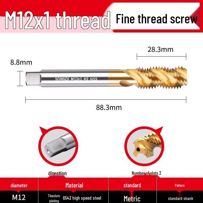 Stainless Steel Machine Taps Drill Bit Set M5-M20