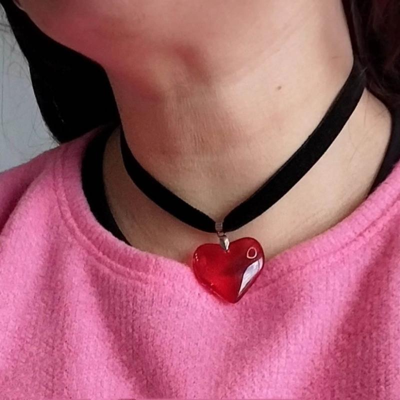 5 шт. Подвески-шармы в форме сердца из стекла для изготовления ювелирных изделий Элегантная глазурованная подвеска в форме сердца DIY Ювелирные изделия на цепочке для ключиц Женские подвески