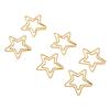 100PCS Gold Color Cute Paper Clips Star Shaped Metal Paper Clips Decorative Paper Clips  Home