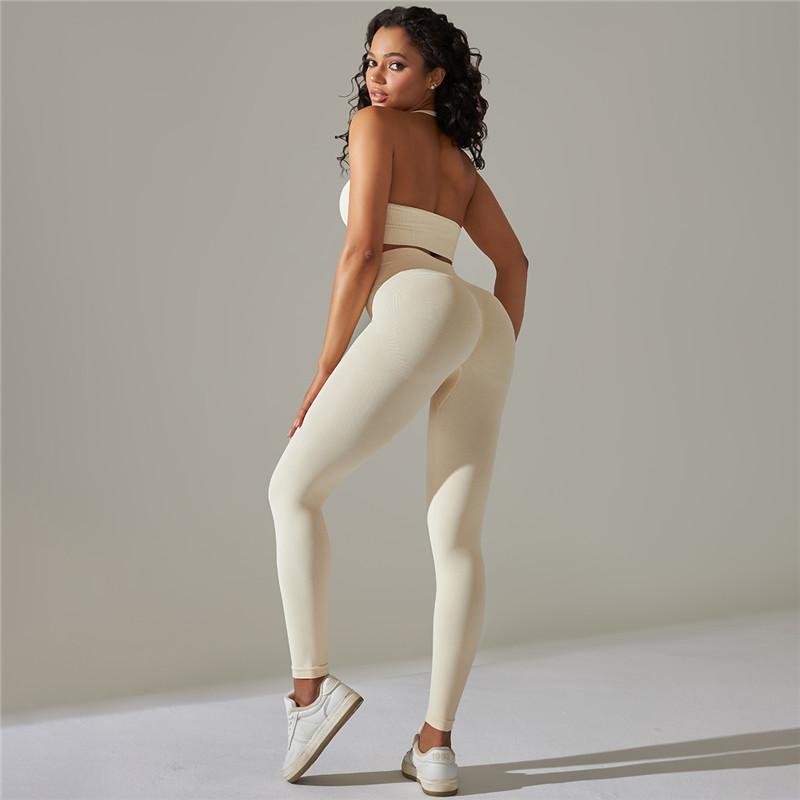 Auroth комплект из 2 предметов для тренировок, женский наряд для йоги, бесшовная майка с высокой талией, леггинсы для йоги, эластичные комплекты для фитнеса