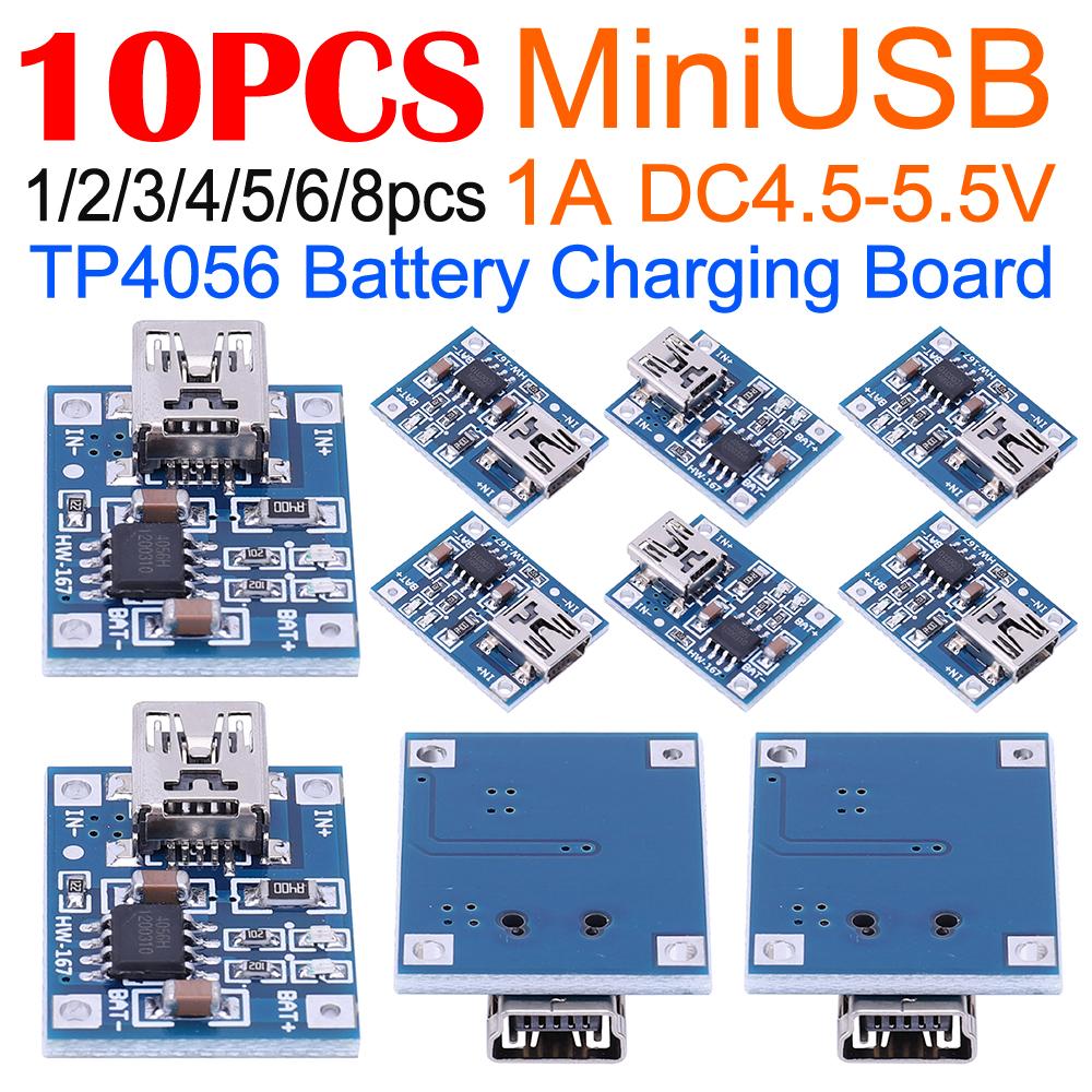 TP4056 Плата зарядки аккумулятора Micro USB Модуль зарядки аккумулятора 1A DC4.5-5.5V со световым индикатором для литиевых аккумуляторов