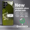 Fashion N-nasH Fishing Brand  Phone Case For Samsung S26 S25 S24 S23 S22 S21 Plus Ultra Note20 Glass Magnetic Case