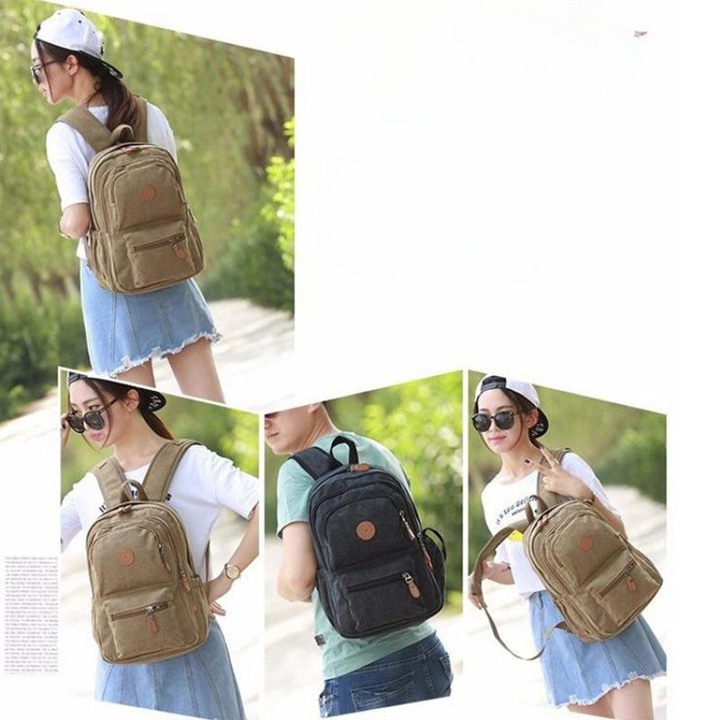 Backpack for Both Men and Women Large-capacity Luggage Bag Retro College Student Schoolbag
