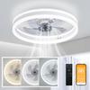 LED Ceiling Fan with Curator, 8-10 Tatami Mats, ColorDimmingAirflow Adjustable, DC Motor, 5200 Lumens, ForwardReverse Rotation, Timer Function,