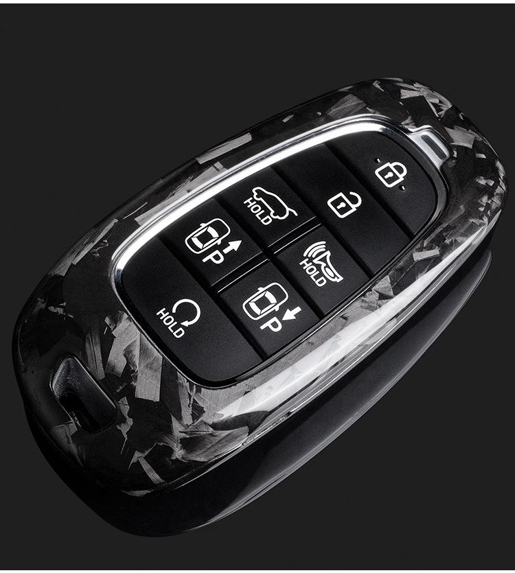 T-carbon Чехол для ключа из настоящего углеродного волокна для Hyundai Tucson 2021 года и Palisade 2023 года