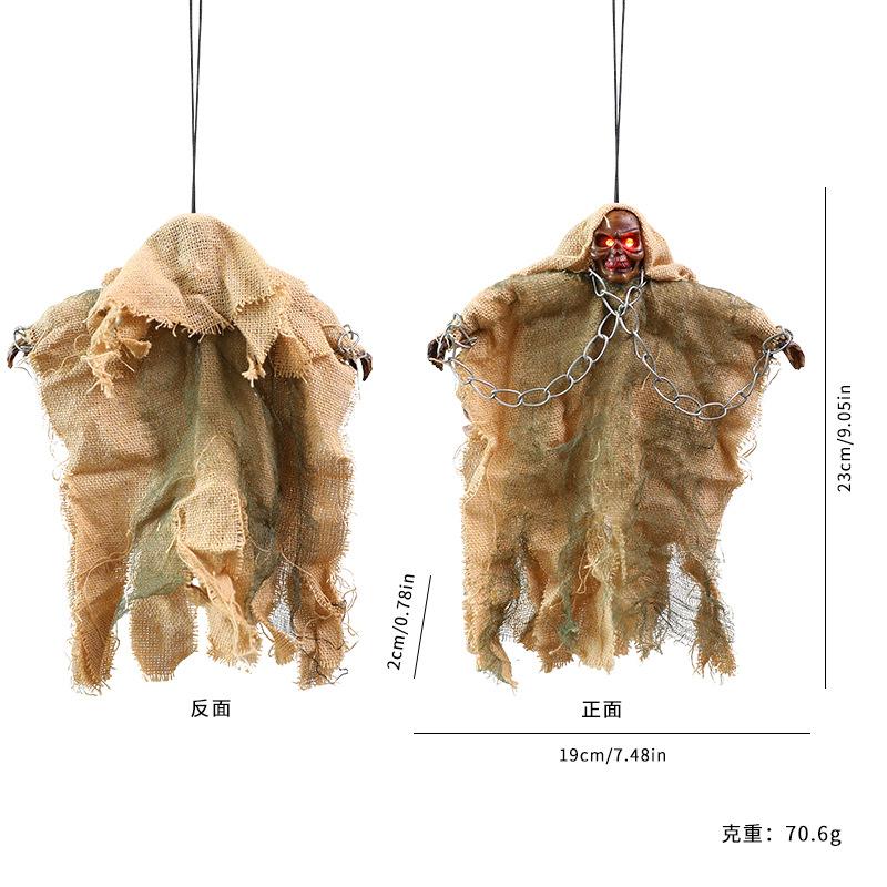 New Style, Halloween Hanging Ghost, Iron Chain Hanging Ghost, Glowing Skeleton, Hanging Ghost, Halloween Decoration Hanging Ornament, Party Decoration