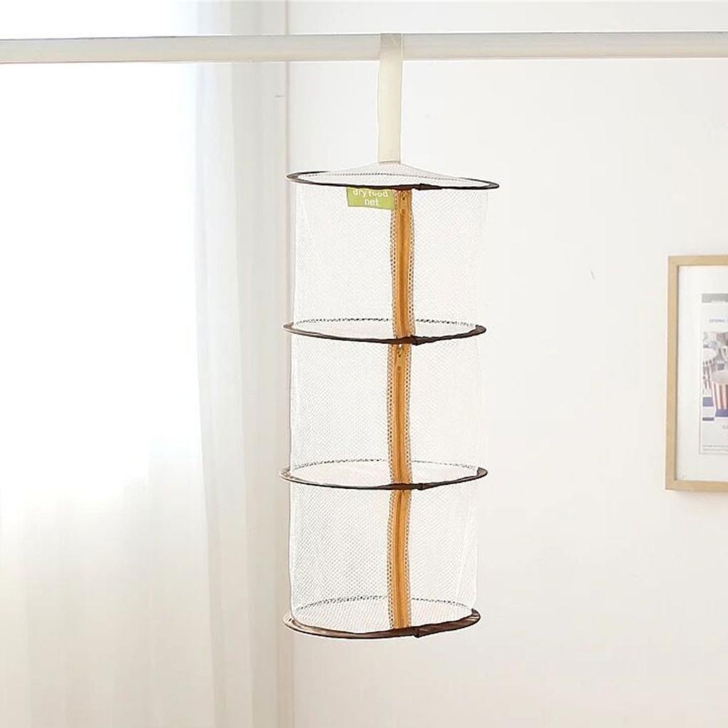 Ветрозащитная сетка для сушки бюстгальтеров на молнии, 3-слойная подвесная сетка, сетка для хранения, подвесная корзина для сушки одежды, органайзер