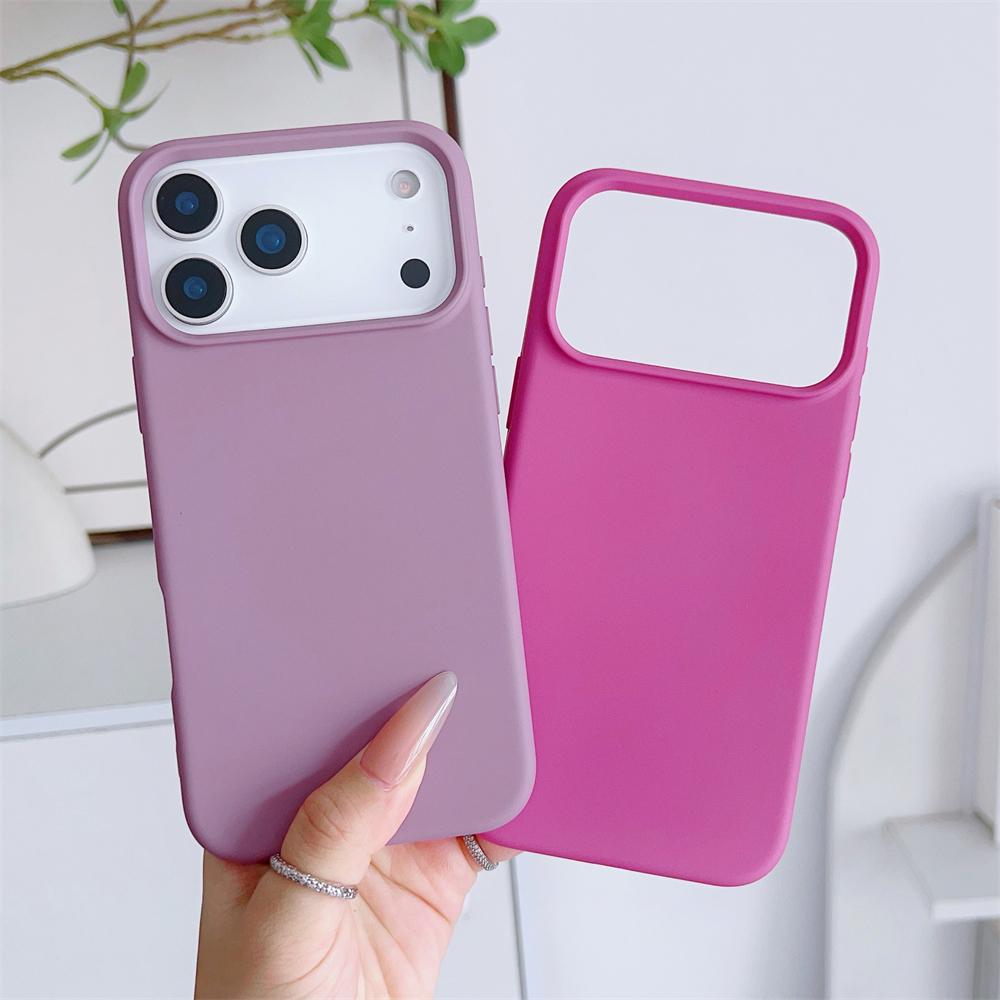 Матовый Чехол Конфетного Цвета для iPhone 17 Air 16 16E 15 Pro Max Жидкий Силикон Ударопрочный Защитный Ощущение Кожи Прочный Чехол