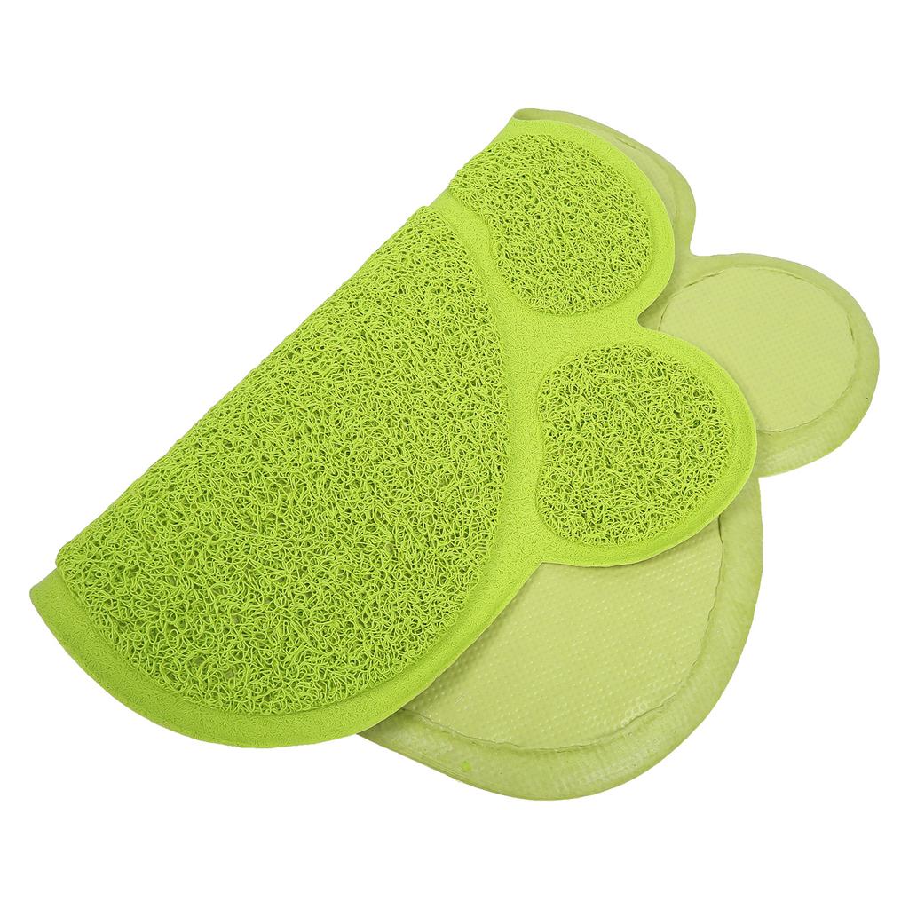 Коврик для кошачьего туалета предотвращает скольжение, водонепроницаемый мягкий коврик в форме лапы из ПВХ для кошачьего туалета для пола в помещении