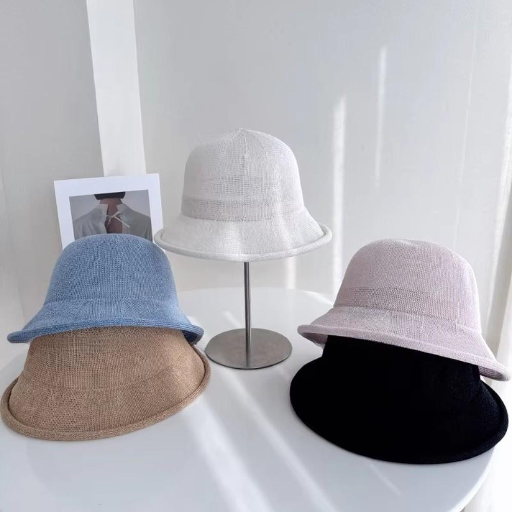 Rolled Edge Women Bucket Hat Thin Basin Hat Fashion Fisherman's Hats Summer