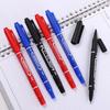 2Pcs/set Waterproof Tattoo Skin Marker Pen Black/Red/Blue Ink Dual-Tip Tattoo Makeup Pen  Graffiti