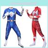 Vibrant Power Rangers Bodysuit Spandex Cosplay Costume For Unisex Kids And Adults
