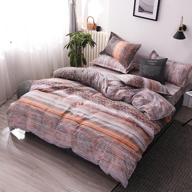 Exotic Boho Duvet Cover Set Soft Bohemian Bedding Red Teal Mandala Printed Bedding Reversible Striped Zipper Bed Comforter Cover