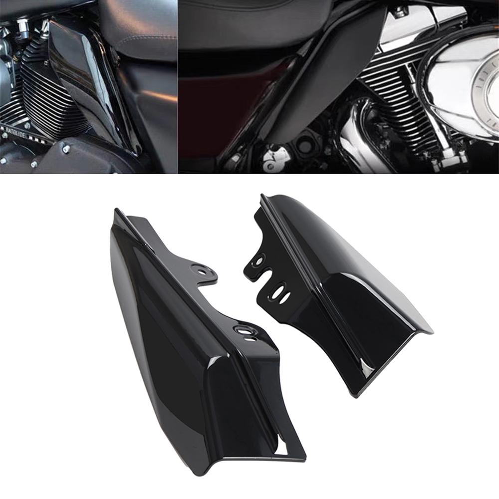 Motorcycle Mid-Frame Air Deflector Heat Shield Cover Black For Harley Touring Road King Electra Street Glide 2001-2008