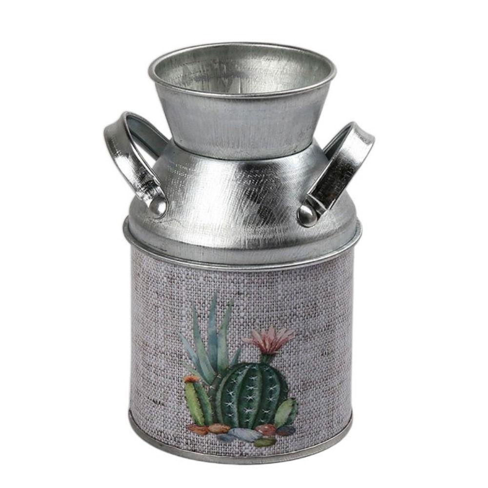 Nordic Metal Flower Vase Small Iron Jar Container Durable Vase Bucket Office