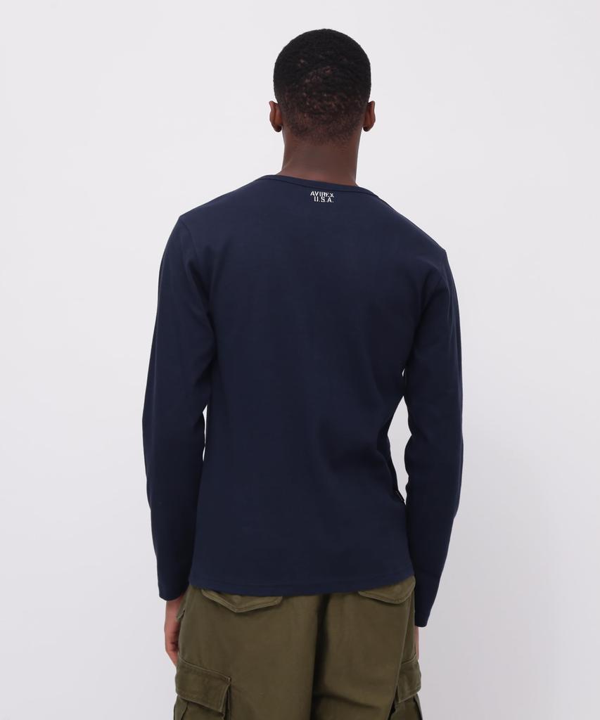AVIREX DAILY RIB CREWNECK TEE 6153481 royal xl