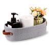 Foldable Home Decor Cotton Rope  Woven Storage Baskets Organize Boxs Desk Organizer