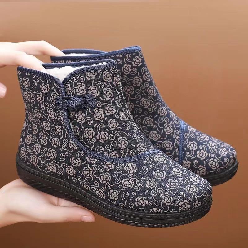 Winter Shoes: Women's Fleece and Thickened Warm Cotton Boots, Women's Soft-soled Cotton Shoes