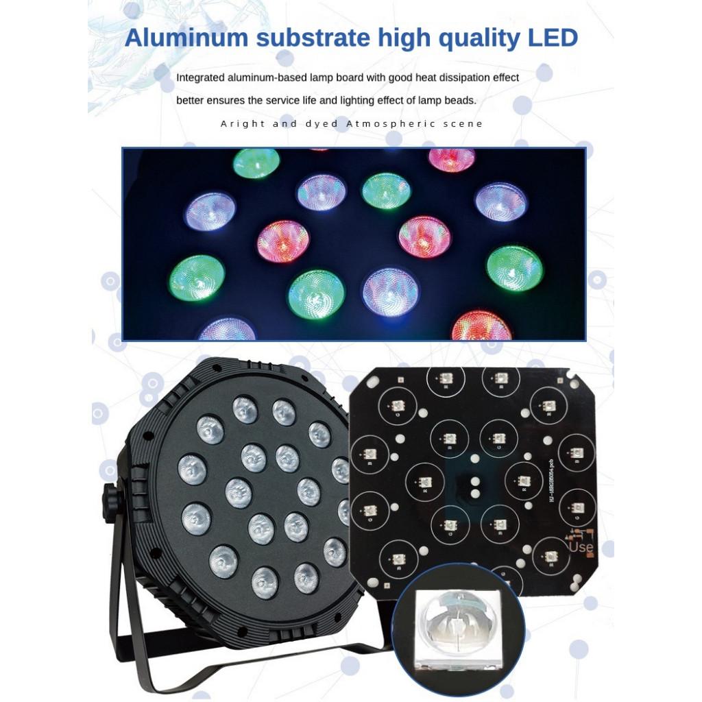 18 Led RGB Light Party Lights Led Disco Light Par Light Portable DJ Lights Slim Stage Lighting Equipment