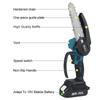 1200W 6Inch 88V Mini Electric Chain Saw With Digital Display Battery Indicator Rechargeable Woodworking Tool For Makita 18V Battery