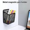 Black Mesh Pencil Cup Holder Large Capacity Multipurpose Magnetic Makeup Brush Holder Metal Desk Pen Organizer