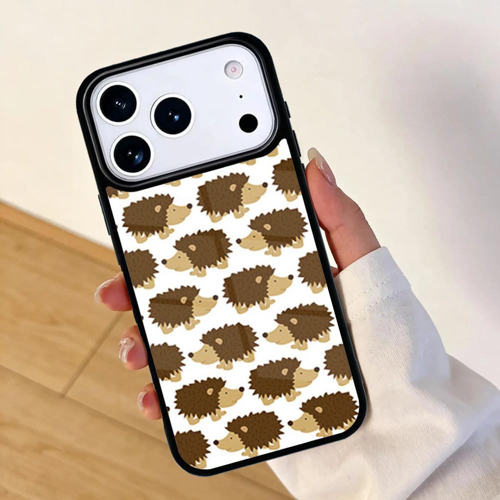 Animal Hedgehog cute Mobile Phone Case for IPhone 17 AIR 16pro Max 15 14 13 12 11 Bumper Cover