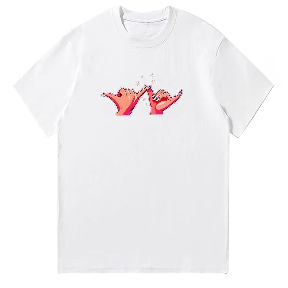 Модная футболка с круглым вырезом в стиле Y2k для лета, хлопковые футболки унисекс с коротким рукавом, свободная повседневная футболка для женщин