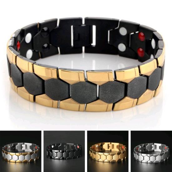 Men Bracelet Magnetic Durable Detachable Therapy Bracelet Daily Jewelry