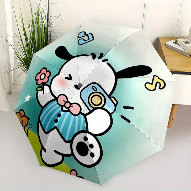 1pc Pochacco Photographed Automatic Opening and Closing Umbrella, Lightweight 3-Fold, With Cute Cartoon Characters, Suitable for Home, Outdoor and Dai