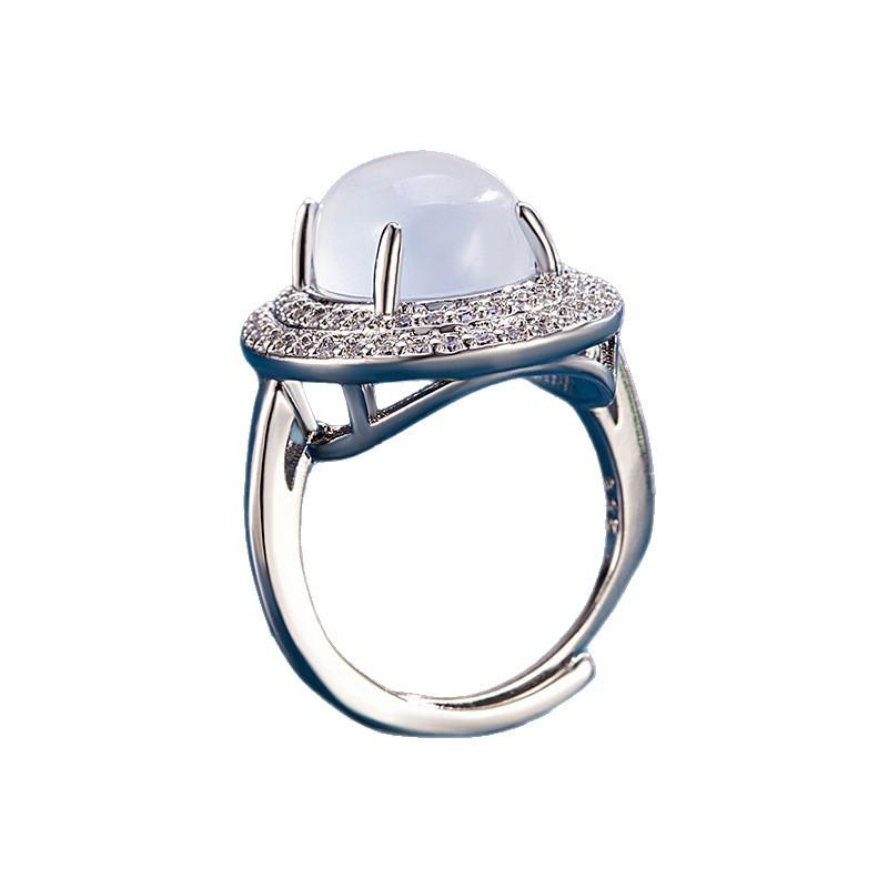 Элегантное открытое кольцо в китайском стиле, вдохновленное нефритом, для женщин