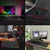 LED Luminous Colorful Lights RGB Gaming Mouse Pad Keyboard Mat For Computers
