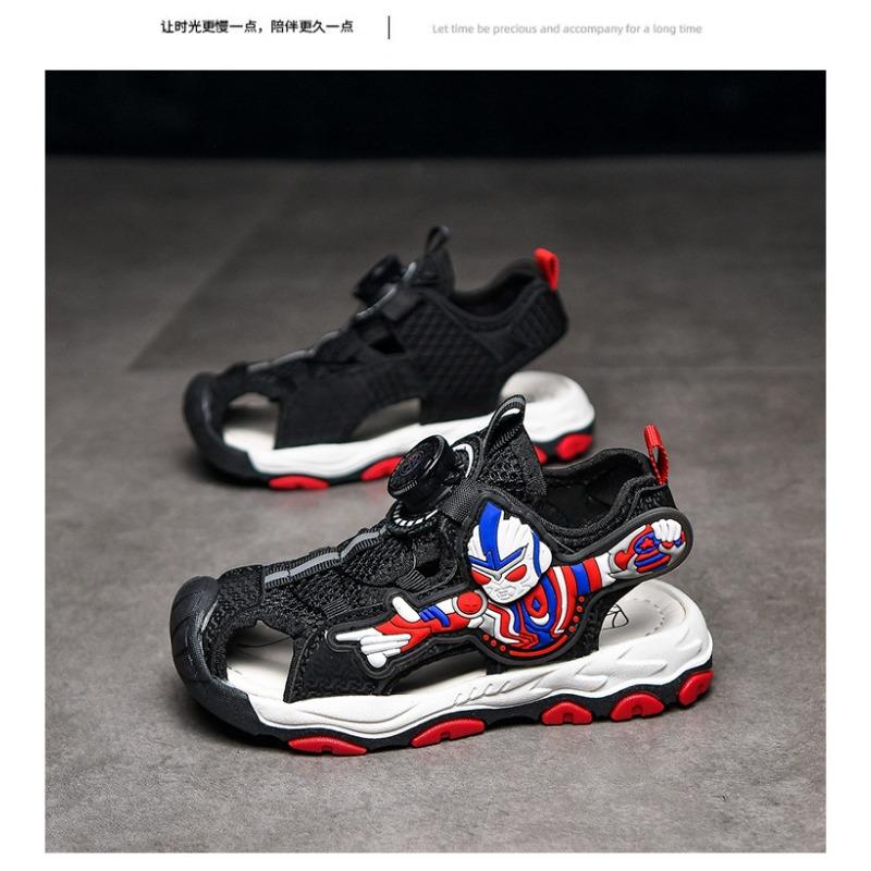 Обувь для пляжа Ultraman Luminous Baotou для мальчиков, летняя, новая, средняя, для детей, с сетчатой поверхностью, дышащая обувь