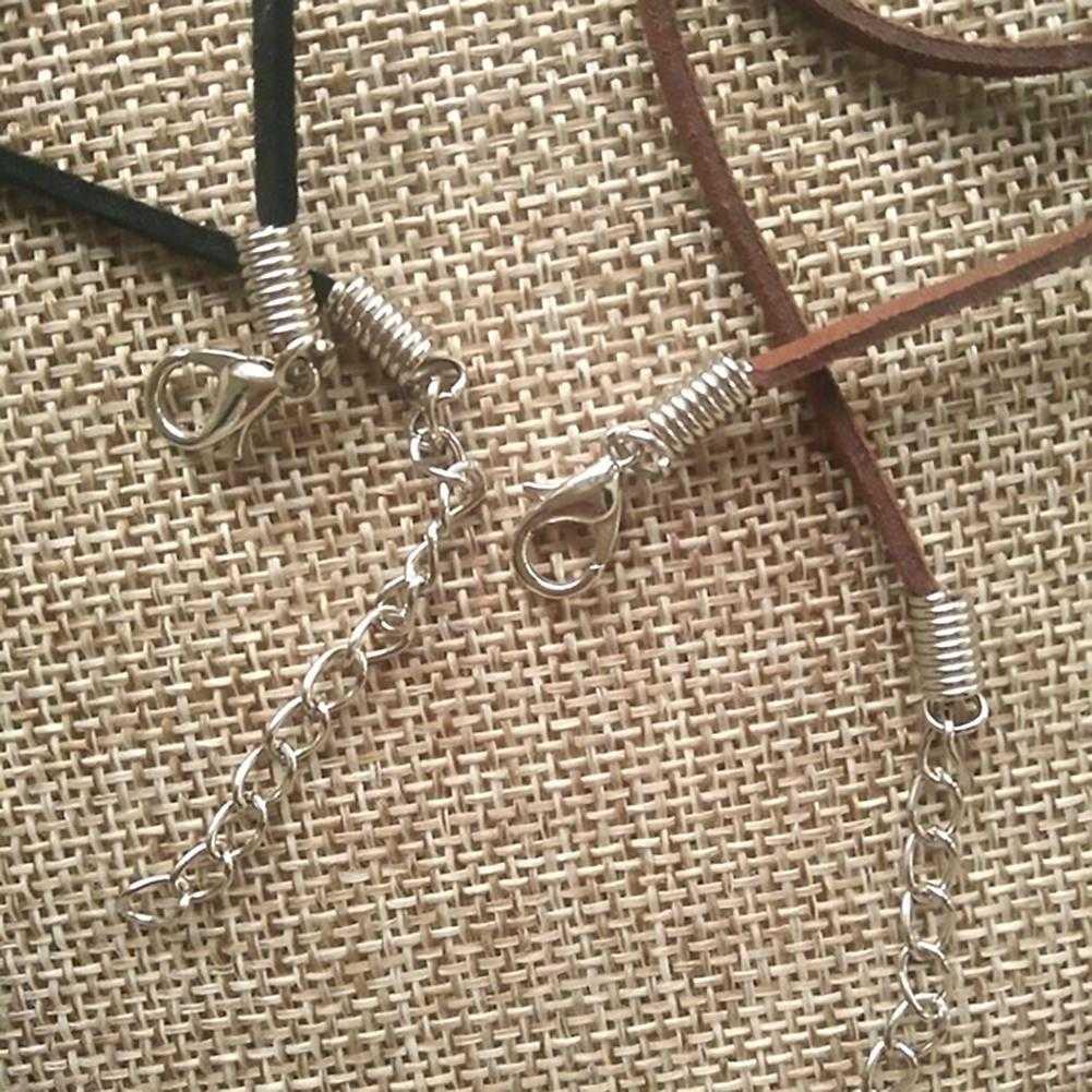 10X Черный Кофе Замшевые Кожаные Шнурки для Ожерелья Изготовление DIY 50см Ювелирные изделия T8P2
