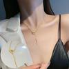 Модное Изысканное Геометрическое Квадратное Титановое Стальное Цепочное Ожерелье для Женщин Высококачественный Кулон Темперамент Ins Горячий Подарок