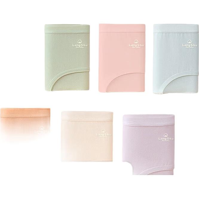 LangSha Women's Underwear, Pure Cotton Antibacterial Crotch, Class A Baby Cotton, 7A Grade Antibacterial, Mid-Rise Ladies' Briefs, Panties, 3-Pack