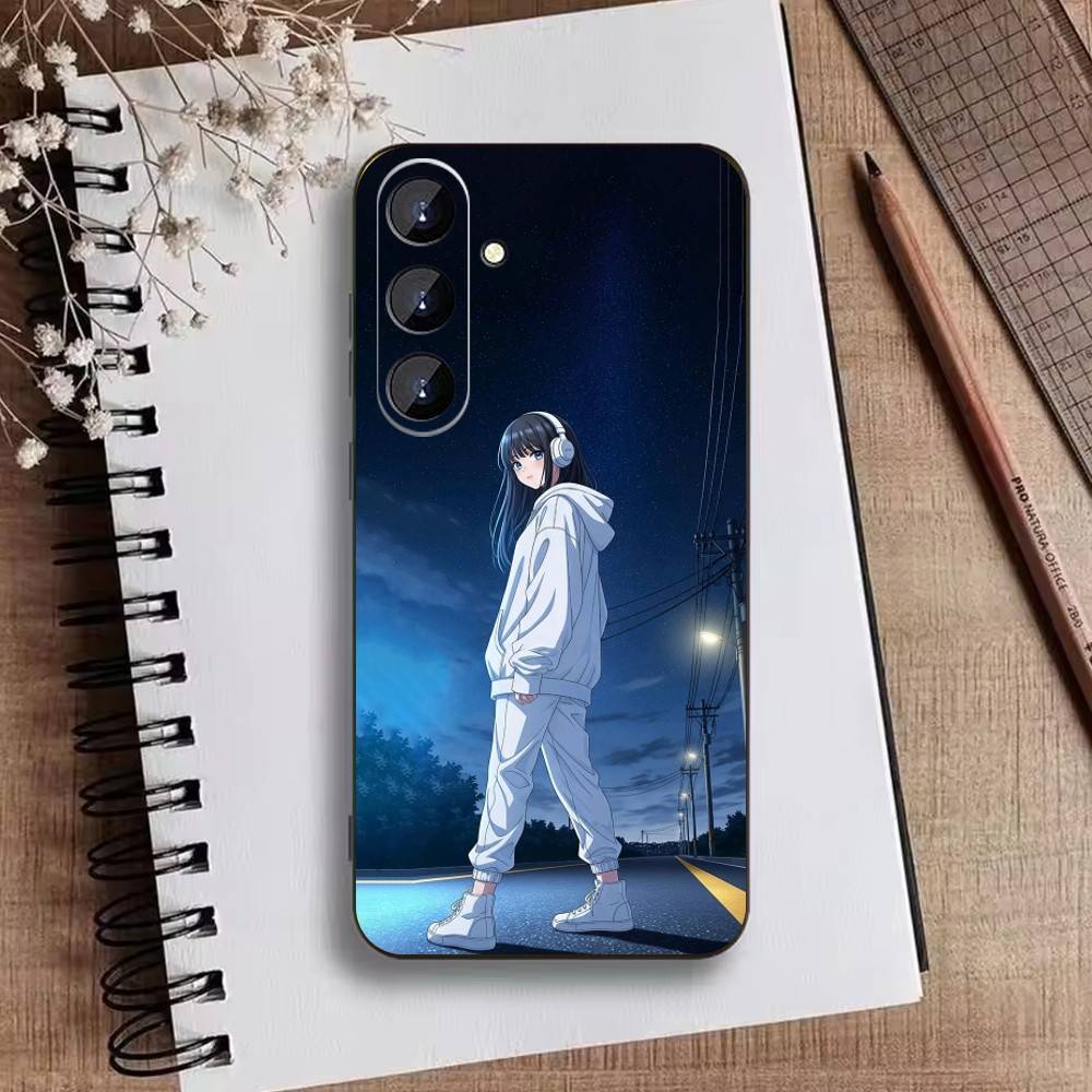 Чехол для телефона Аниме Oshi-no Ko для Samsung Galaxy A73, A72, A71, A70, A52, A51 Другие Мягкий Черный Чехол