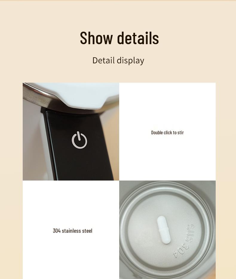 Умная электрическая магнитная чашка для перемешивания: Портативный миксер для кофе, протеина и молока