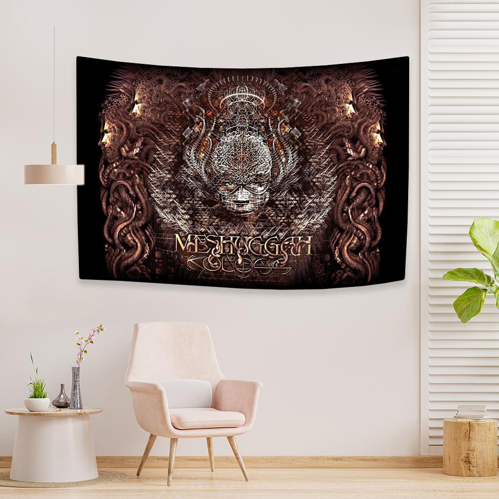 Шведская метал-группа Гобелен Meshuggahs Prints Домашний декор Настенное покрытие Ткань Фон для общежития Концертный баннер