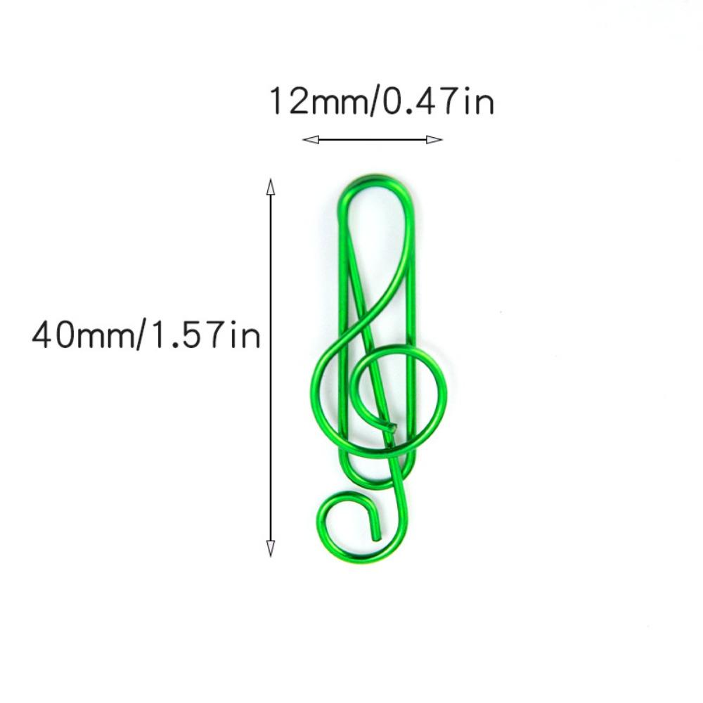 100 Pcs Music Note Shape Fancy Paperclips Anti Slip Cool Paper Clips Small Paper Clips Notebook