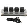 4 Fully Programmable Keys Mini Type C Wired One Handed Mechanical Keyboard for Windows