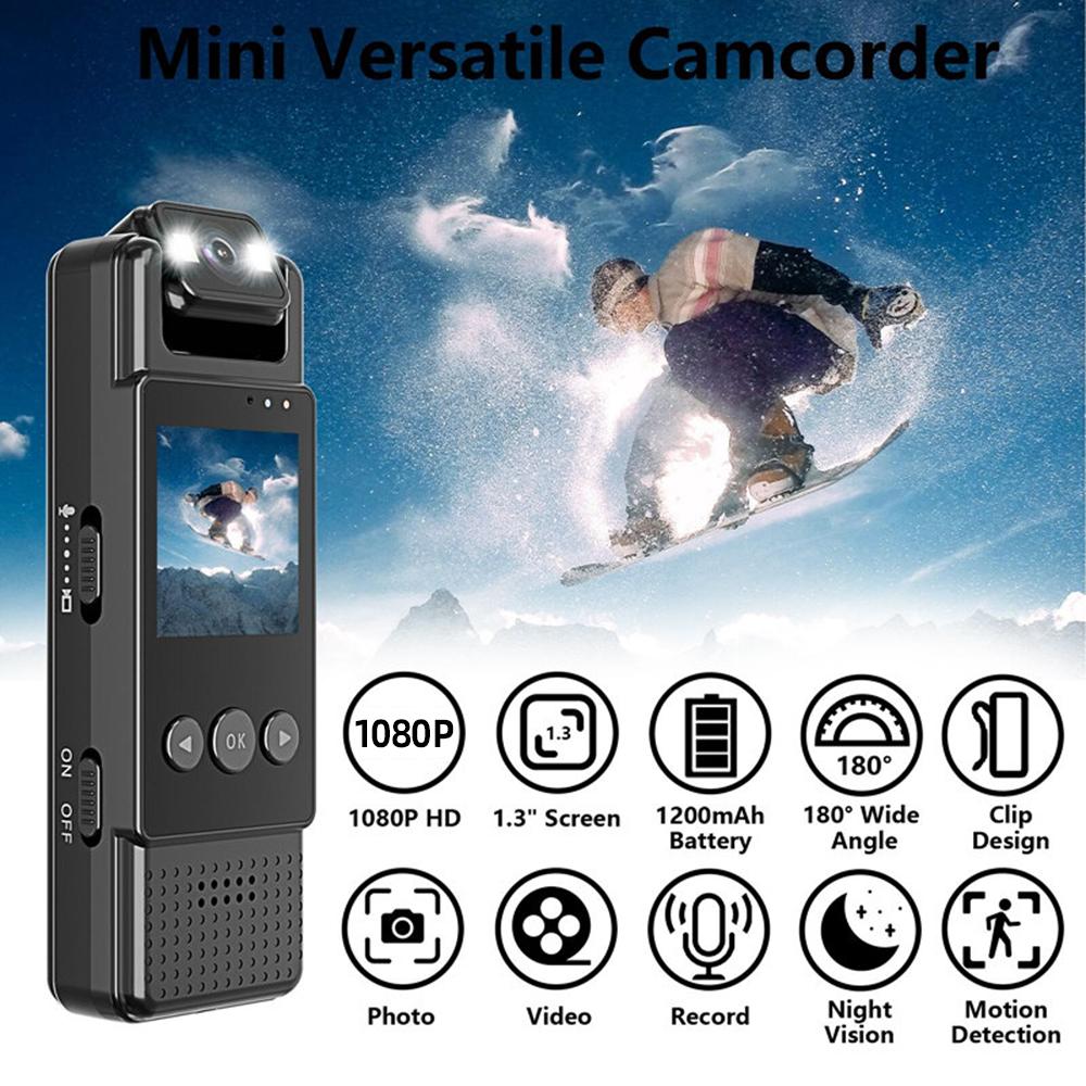 1080P WiFi Body Camera with Audio and Video Recording Wearable Body Cam Mini Clip-on Camera