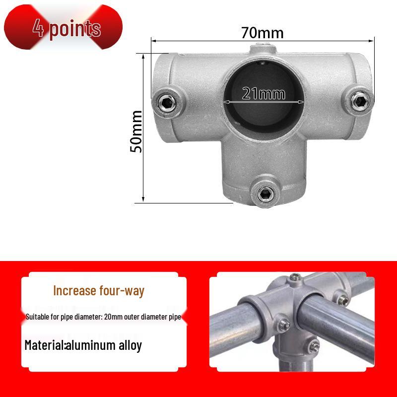 20/25/32mm Steel Pipe Connector: Galvanized 6-Point Round Elbow Joint Fastener