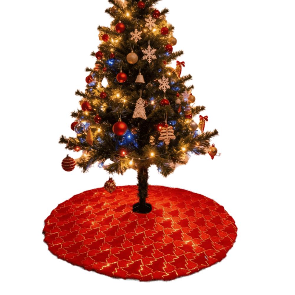 Minimalist Christmas Tree Skirt Shiny Sequins Fluffy Tree Carpet Round Soft Faux Fur Tree Base Cover Festive Occasion