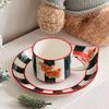 Korean Export Designer Hand-painted Birthday Dog Ceramic Coffee Cup Set High Value Mug Water Cup