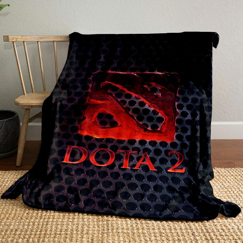 A red logo with a textured design over a black circular grid pattern. for all seasons blanket lunch break throw gift