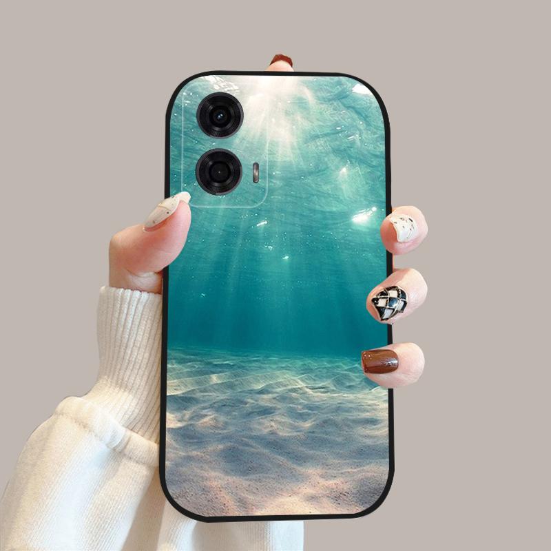 Чехол для Motorola Moto G24 Power 4G G 24 Новый Модный Цветочный Силиконовый Мягкий Задний Чехол Для Телефона Moto G04 G04s Чехол MotoG04