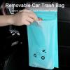 50Pcs Self-adhesive Car Trash Bag Disposable Waterproof PE Portable Large Capacity Leakproof Heavy Duty Waste Rubbish Garbage Bag Auto Supplies