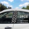 Серо-черный Леопардовый Принт 2 шт. Защитная Наклейка на Стойку B Автомобиля Солнцезащитная Водонепроницаемая Устойчивая к Царапинам Декоративная Наклейка на Автомобиль Одноразовая
