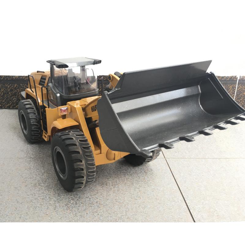 Huina 1583 Heavy Duty 4-drive 2.4g Wireless Anti Frequency Engineering Car Alloy Fuselage Bulldozer 10-channel Children's Toys
